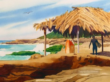 風景 Painting - 風海のビーチ